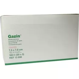 GAZIN Gaza komp.7,5x7,5 cm sterilna 12-struka srednja, 20X5 kom