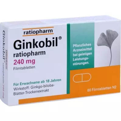 GINKOBIL-ratiopharm 240 mg filmom obložene tablete, 60 kom