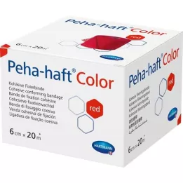 PEHA-HAFT Traka za pričvršćivanje u boji bez lateksa 6 cmx20 m crvena, 1 kom