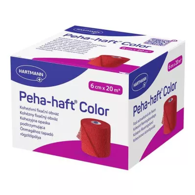 Peha Haft Color fiksirajući zavoj od lateksa f.6 cm x 20 m crveni, 1 kom Peha Haft Color fiksirajući zavoj od lateksa f.6 cm x 20 m crveni, 1 kom