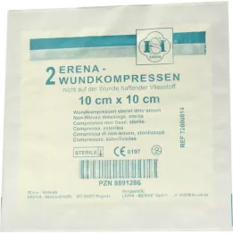 ERENA Komprese od flisa sterilne 10x10 cm, 2 kom
