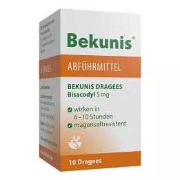 Bekunis dražeje Bisacodyl 5 mg, 10 kom