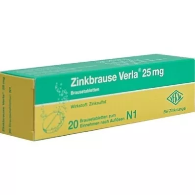 ZINKBRAUSE Verla 25 mg šumeće tablete, 20 kom