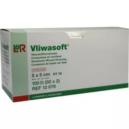 VLIWASOFT Komprese od flisa 5x5 cm sterilne 6l., 50x2 kom