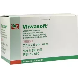 VLIWASOFT Komprese od flisa 7,5x7,5 cm sterilne 6l., 50x2 kom