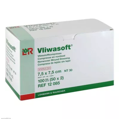 Vliwasoft komprese od flisa 7,5x7,5cm 6-slojne sterilne, 50x2 kom