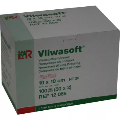 Vliwasoft komprese od flisa 10x10cm 6-slojne sterilne, 50x2 komada