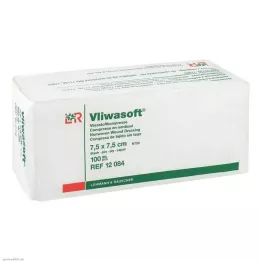 VLIWASOFT Komprese od flisa 7,5x7,5 cm nesterilne 6l, 100 komada
