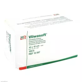 VLIWASOFT Komprese od flisa 10x10 cm nesterilne 6l., 100 komada