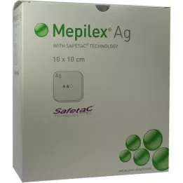 MEPILEX Ag pjenasti zavoj 10x10 cm sterilan, 10 kom