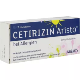 CETIRIZIN Aristo za alergije 10 mg filmom obložene tablete, 7 kom