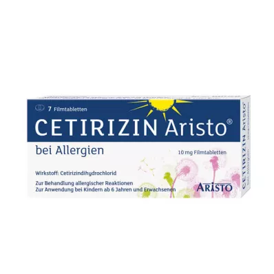 Cetirizine Aristo za alergije 10 mg filmom obložene tablete, 7 kom