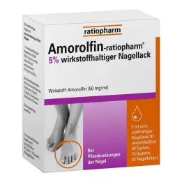 AMOROLFIN-ratiopharm 5% udjela djelatne tvari.lak za nokte, 3 ml