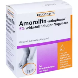 AMOROLFIN-ratiopharm 5% udjel djelatne tvari. Lak za nokte, 5 ml