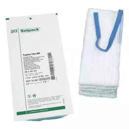 BAUCHTUCH lite 40x40 cm 4 preklopne sterilne plave RK, 14X2 kom