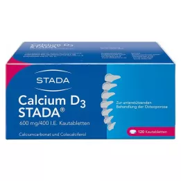 CALCIUM D3 STADA 600 mg/400 IU tablete za žvakanje, 120 kom