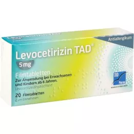 LEVOCETIRIZIN TAD 5 mg filmom obložene tablete, 20 kom