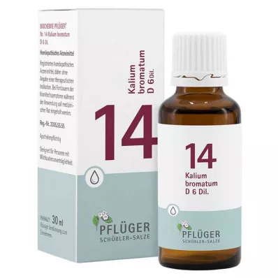 Biokemija Pflueger 14 kalij bromat.D 6 kapi, 30 ml
