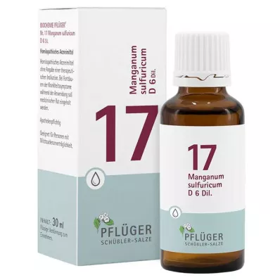 Biokemija Pflueger 17 Manganum sulfuricum D 6 kapi, 30 ml Biokemija Pflueger 17 Manganum sulfuricum D 6 kapi, 30 ml