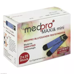MEDPRO Maxi &amp; mini trakice za mjerenje šećera u krvi, 2X25 kom