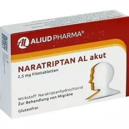 NARATRIPTAN AL acute 2,5 mg filmom obložene tablete, 2 kom