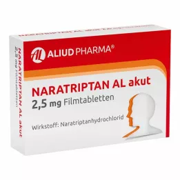 NARATRIPTAN AL acute 2,5 mg filmom obložene tablete, 2 kom