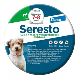 SERESTO 1,25g + 0,56g ogrlica za pse do 8kg, 1 kom