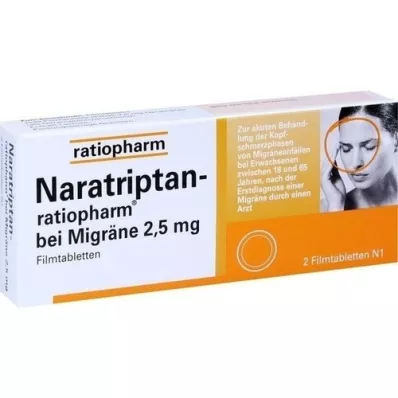 NARATRIPTAN-ratiopharm za migrene filmom obložene tablete, 2 kom