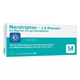 NARATRIPTAN-1A Pharma za migrene 2,5 mg film tableta, 2 kom