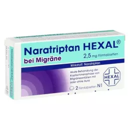 NARATRIPTAN HEXAL za migrene 2,5 mg filmom obložene tablete, 2 kom