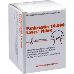 PANKREATIN 20.000 Laves mikro želučani sok tvrda kapsula, 50 kom