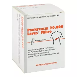 PANKREATIN 20.000 Laves mikro želučani sok tvrda kapsula, 50 kom
