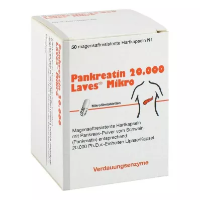 Pancreatin 20000 Laves mikro gastrorezistentne kapsule, 50 kom