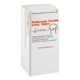 PANKREATIN 20 000 Laves mikro želučani sok tvrda kapsula, 100 kom