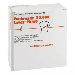 PANKREATIN 20.000 Laves mikro želučani sok tvrde kapsule, 200 kom