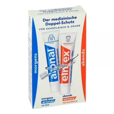 Aronal i Elmex Mini dvostruka zaštitna pasta za zube, 2X12 ml Aronal i Elmex Mini dvostruka zaštitna pasta za zube, 2X12 ml