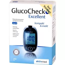 GLUCOCHECK Odličan set mjerača glukoze u krvi mg/dl, 1 kom