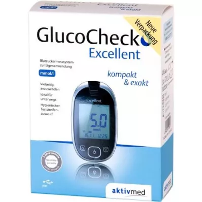 GLUCOCHECK Odličan set mjerača glukoze u krvi mmol/l, 1 kom