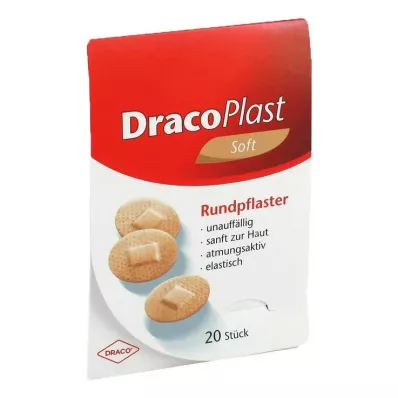 DRACOPLAST Meki flaster 2,2 cm okrugli poput kože, 20 kom