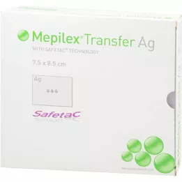 MEPILEX Transfer Ag pjenasti oblog 7,5x8,5 cm ster., 10 kom