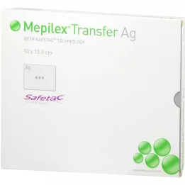 MEPILEX Transfer Ag pjenasti oblog 10x12,5 cm ster., 5 kom