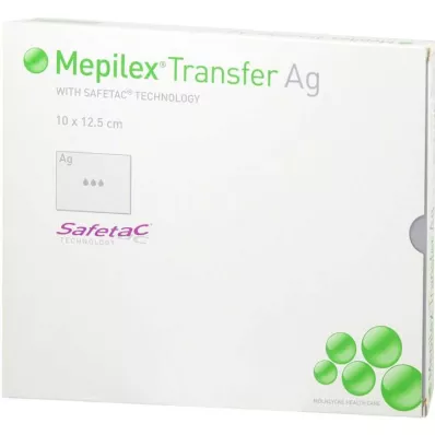 MEPILEX Transfer Ag pjenasti oblog 10x12,5 cm ster., 5 kom