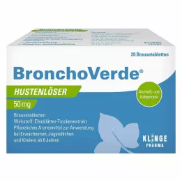 BRONCHOVERDE Lijek protiv kašlja 50 mg šumeće tablete, 20 kom