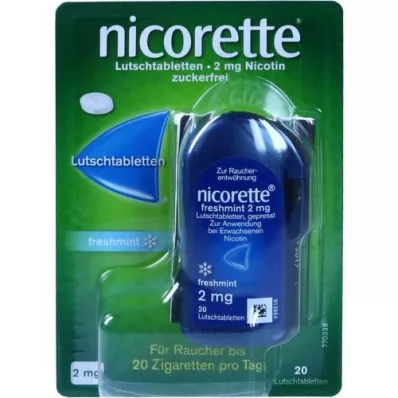 NICORETTE svježa metvica 2 mg prešane pastile, 20 kom