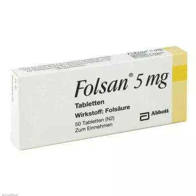 FOLSAN 5 mg tablete, 50 kom