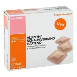 ALLEVYN Pjenasti oblog 7x8 cm ljepljivi, 12 komada