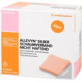 ALLEVYN Srebrni konektor od pjene 4,5x5,5 cm neprijanjajući, 12 kom