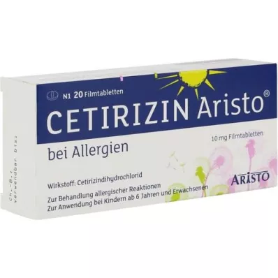 CETIRIZIN Aristo za alergije 10 mg filmom obložene tablete, 20 kom