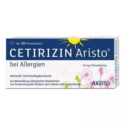 Cetirizine Aristo za alergije 10 mg filmom obložene tablete, 20 kom