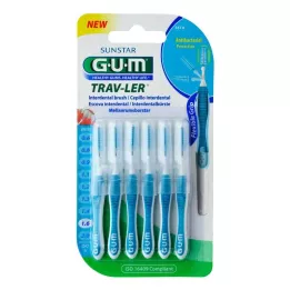 GUM TRAV-LER 1.6mm fir blue interdental + 6 kapica, 6 kom